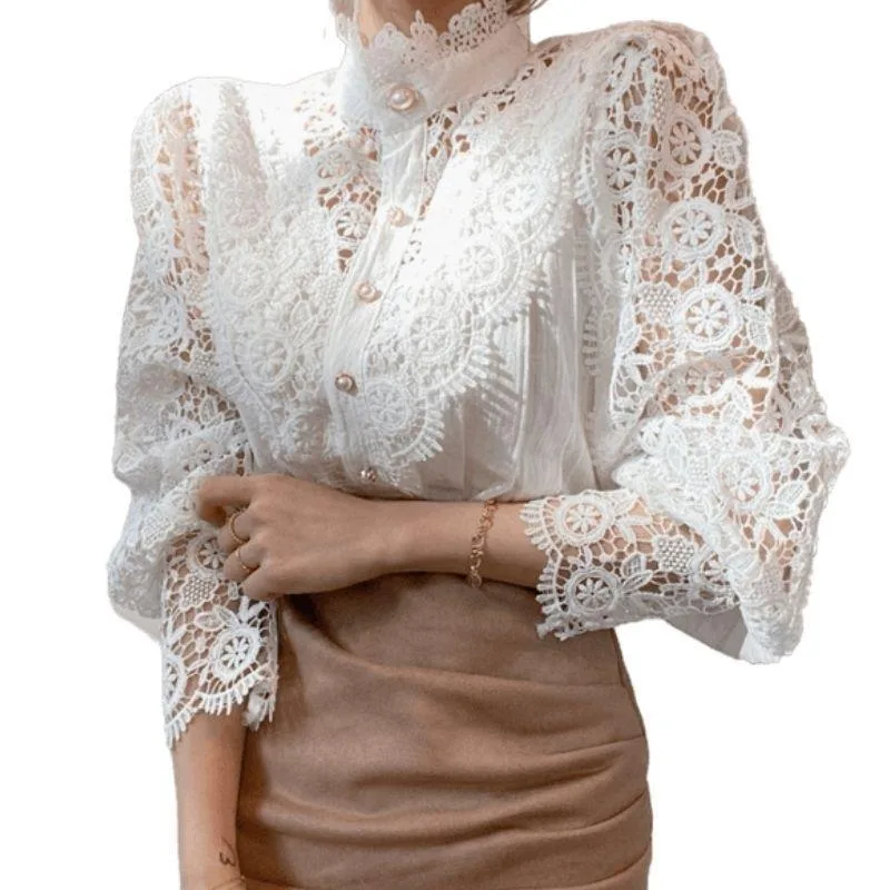 View 6 — Victorian steampunk blouse — lace collar