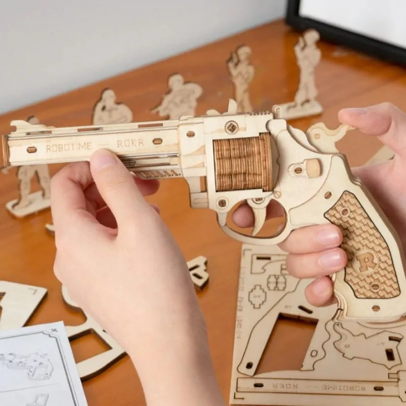 View 2 — Steampunk pistol model wood DIY