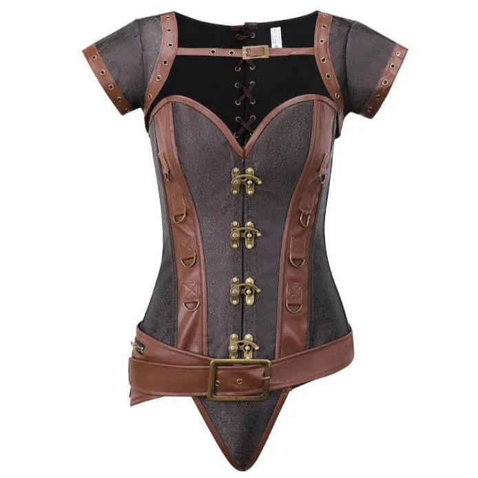 Steampunk corset — Leather