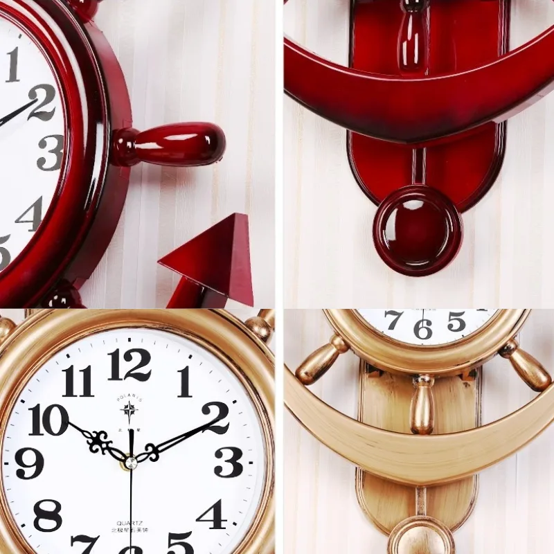 View 11 — Steampunk clock — ship wheel