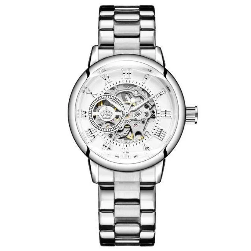 View 4 — Women’s automatic steampunk skeleton watch