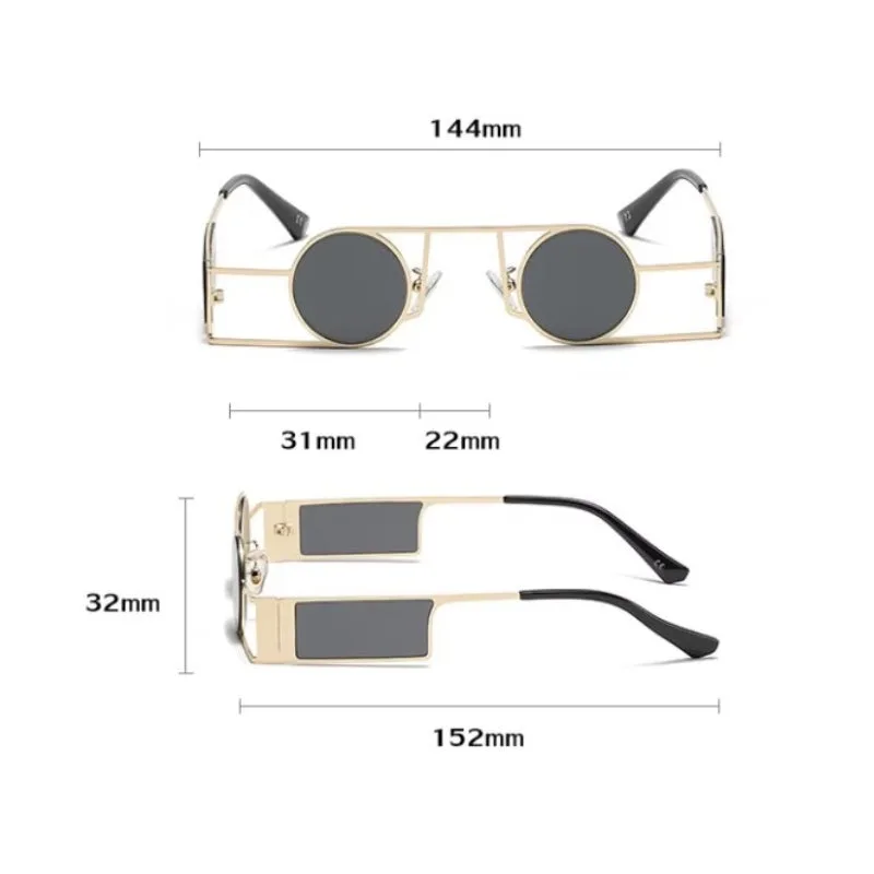 View 4 — Steampunk sunglasses — reversed shape round