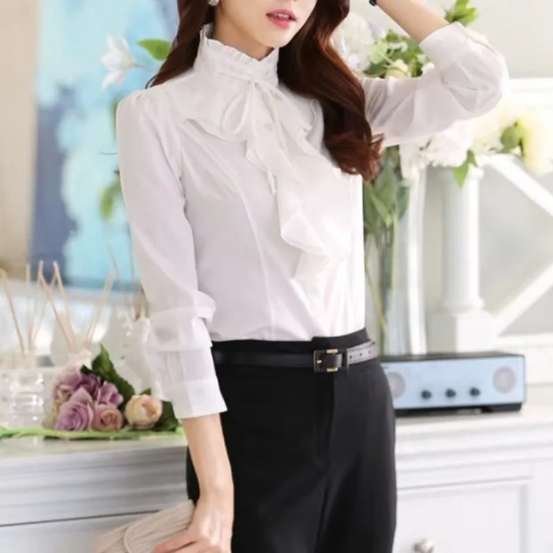 View 4 — Victorian steampunk shirt — white cravat