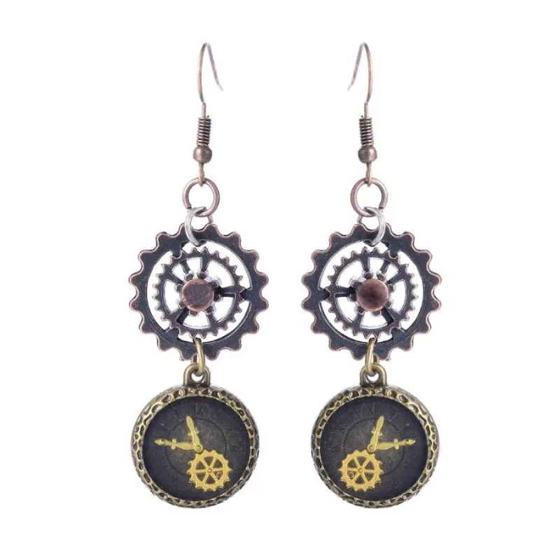 View 3 — Steampunk earrings — drop