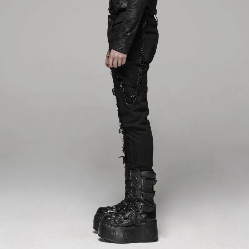 View 3 — Men’s gothic steampunk trousers — punk