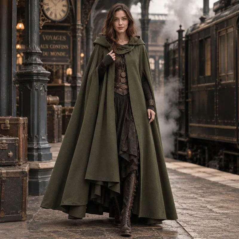 View 8 — Vintage-style steampunk coat — Cape