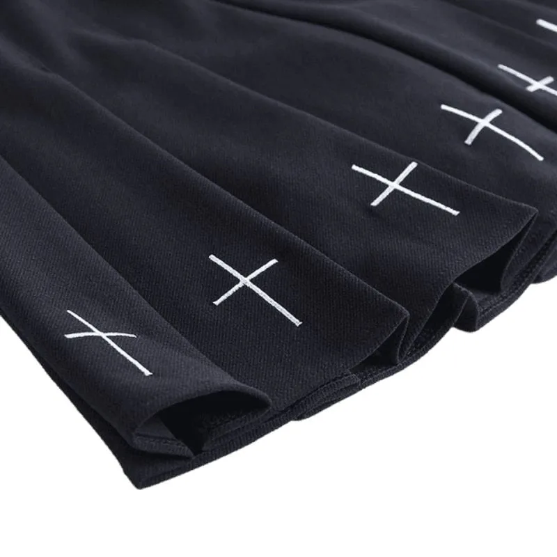 View 3 — Gothic steampunk skirt — short black
