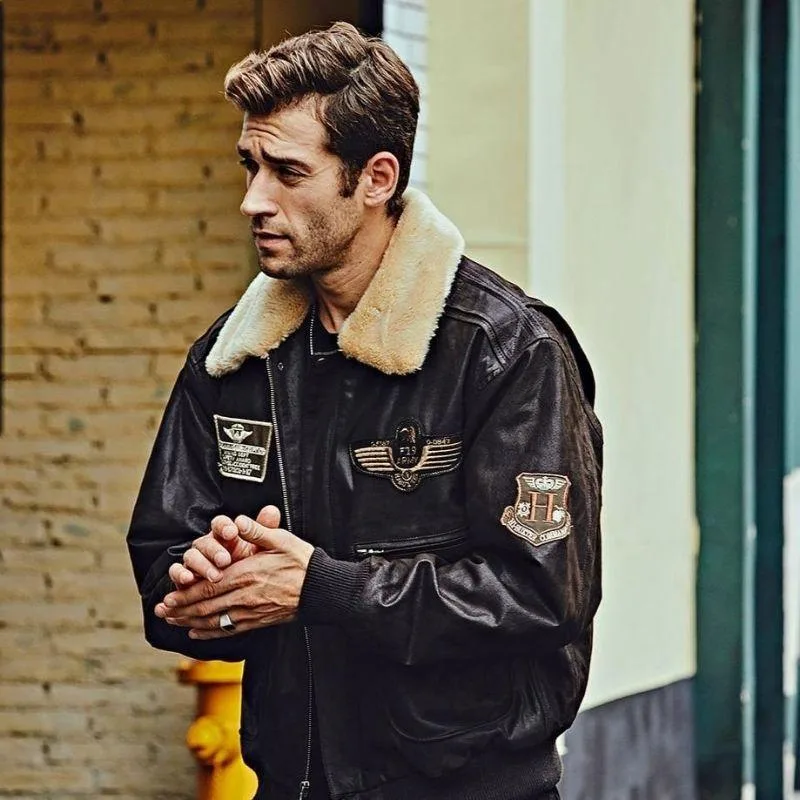 View 4 — Steampunk jacket — aviator leather