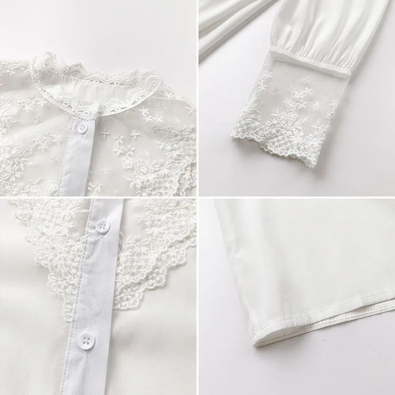 View 3 — Victorian steampunk shirt — white