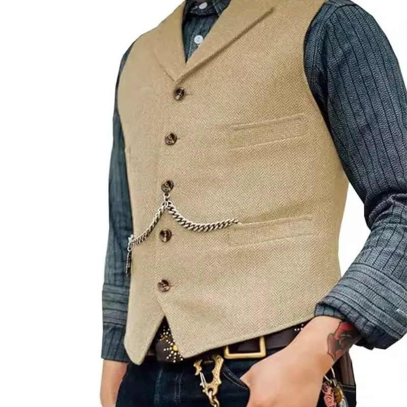 View 6 — Men’s steampunk waistcoat — sleeveless