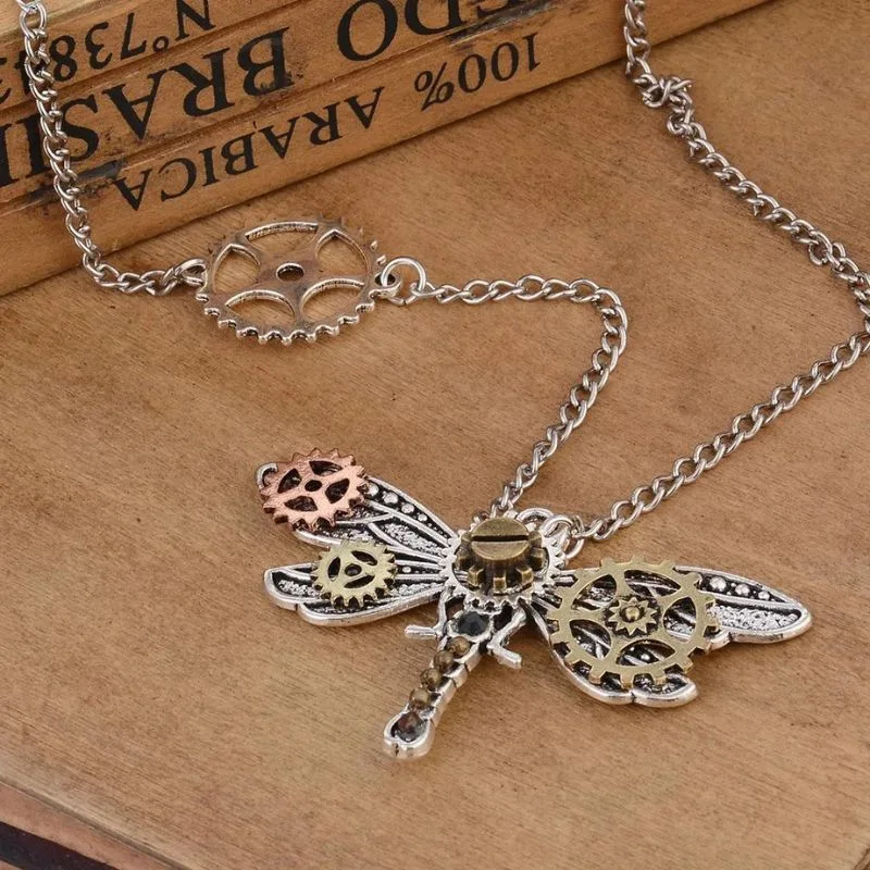 View 3 — Steampunk necklace — butterfly