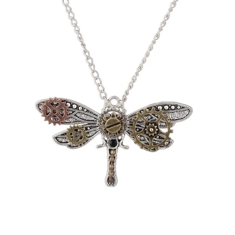 View 5 — Steampunk necklace — butterfly