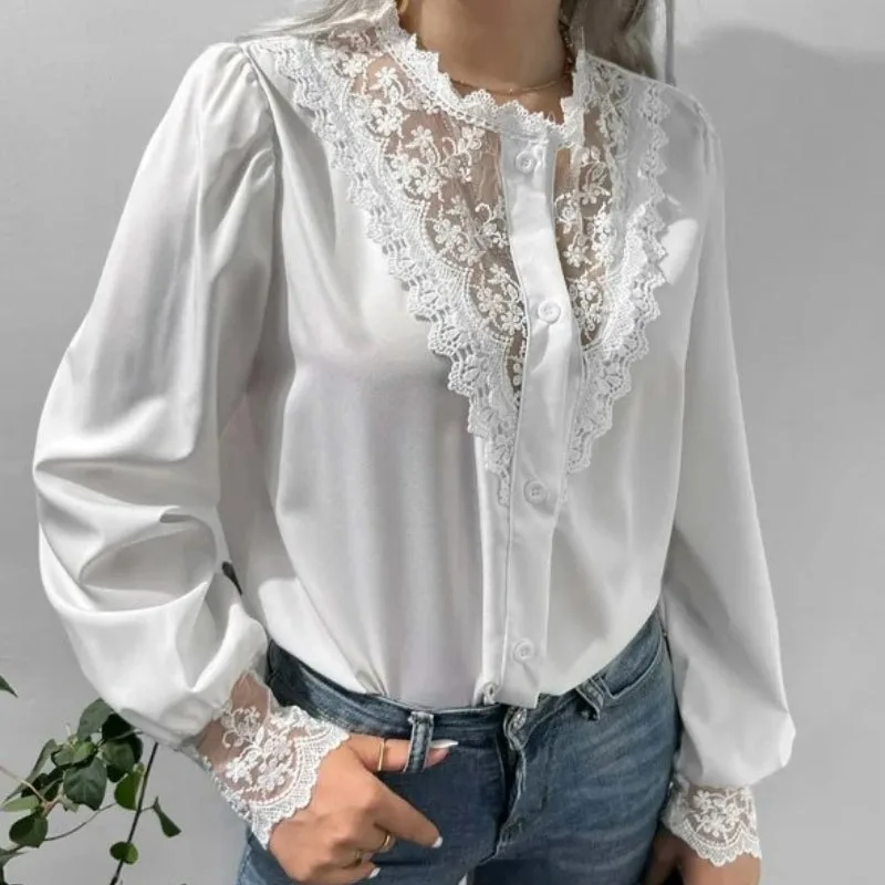 View 2 — Victorian steampunk shirt — white
