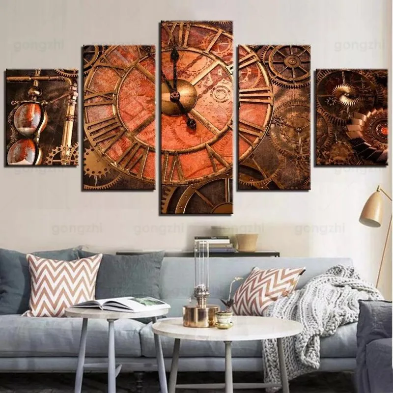 View 4 — Steampunk wall art — clock