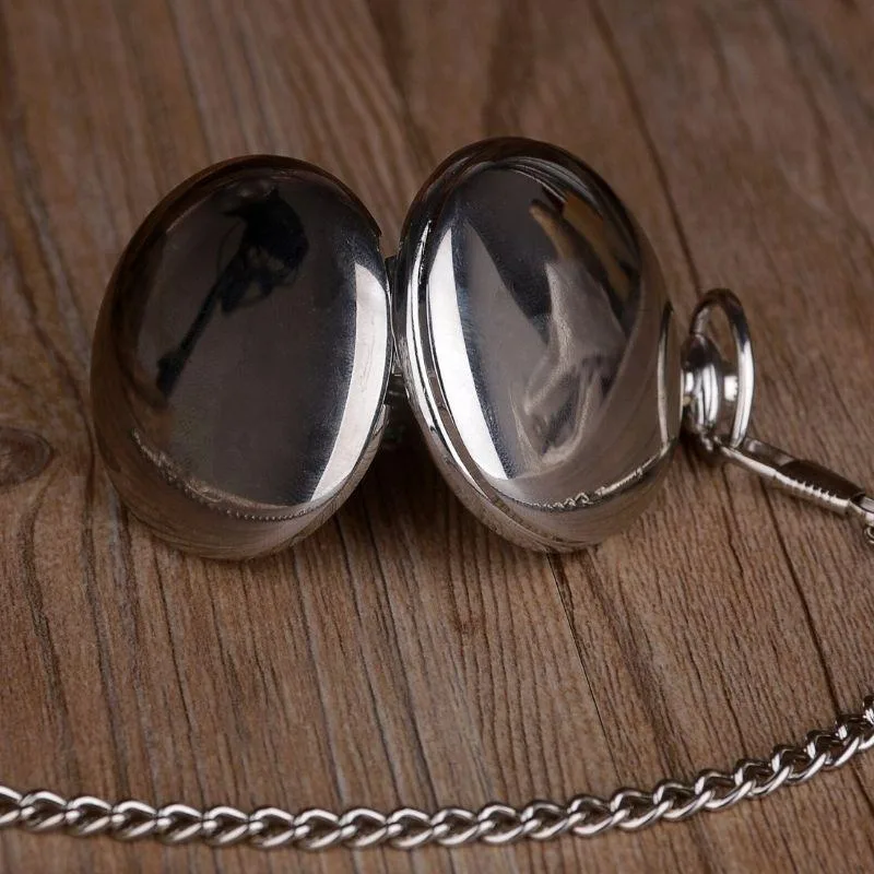 View 3 — Vintage-style steampunk pocket watch — silver-coloured