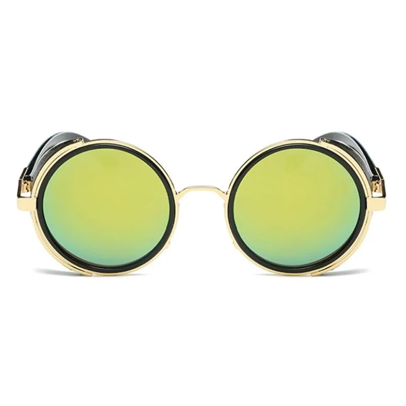 View 14 — Retro steampunk sunglasses — round