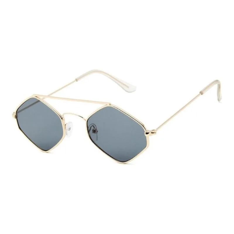 View 4 — Women’s steampunk sunglasses — hexagonal
