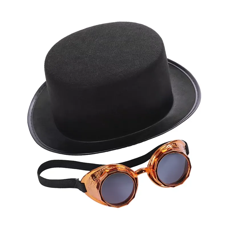 View 5 — Steampunk hat — welding-Style goggles