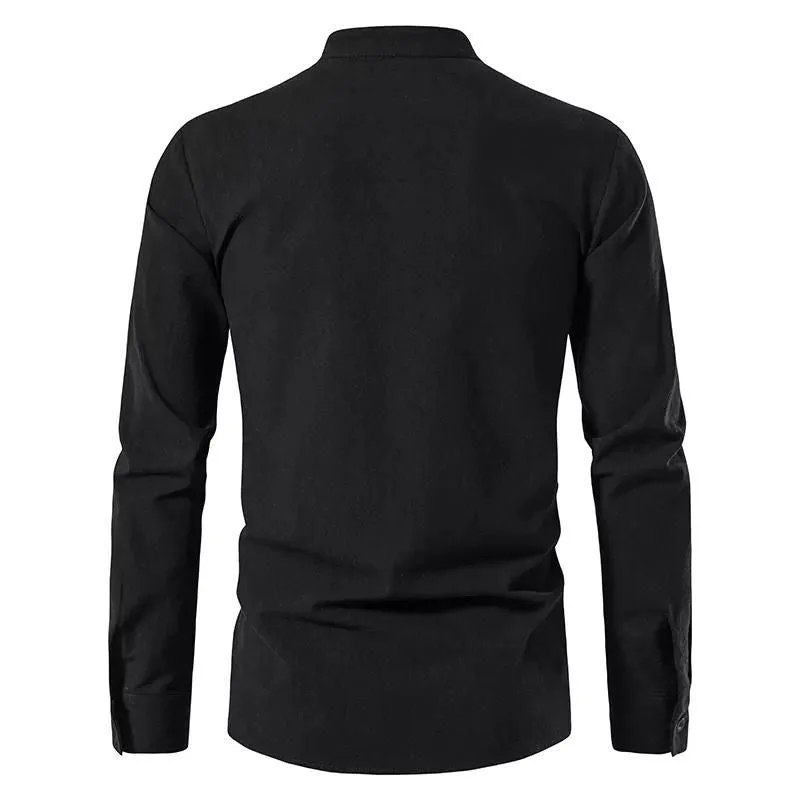 View 3 — Men’s steampunk shirt — collar lace