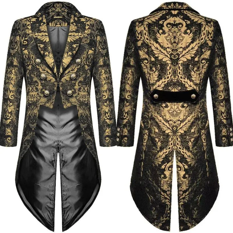 Men’s antique-style steampunk frock coat