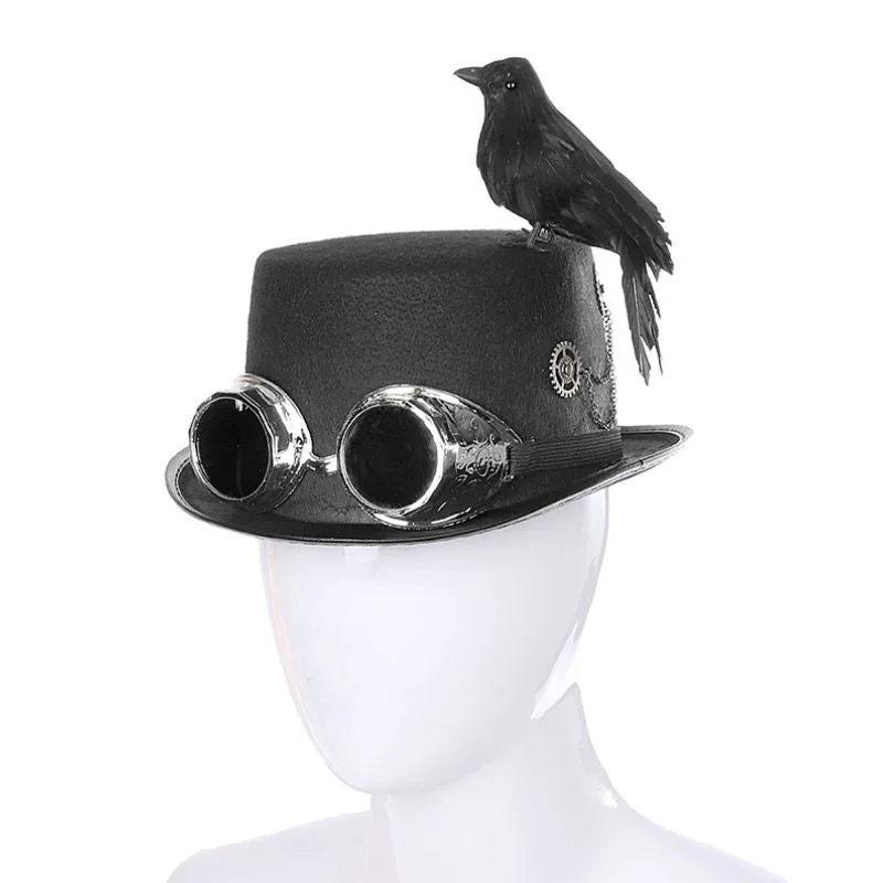 View 2 — Steampunk hat — bird
