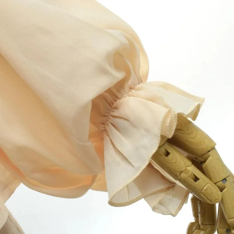View 3 — Women’s medieval steampunk shirt — sleeves flared