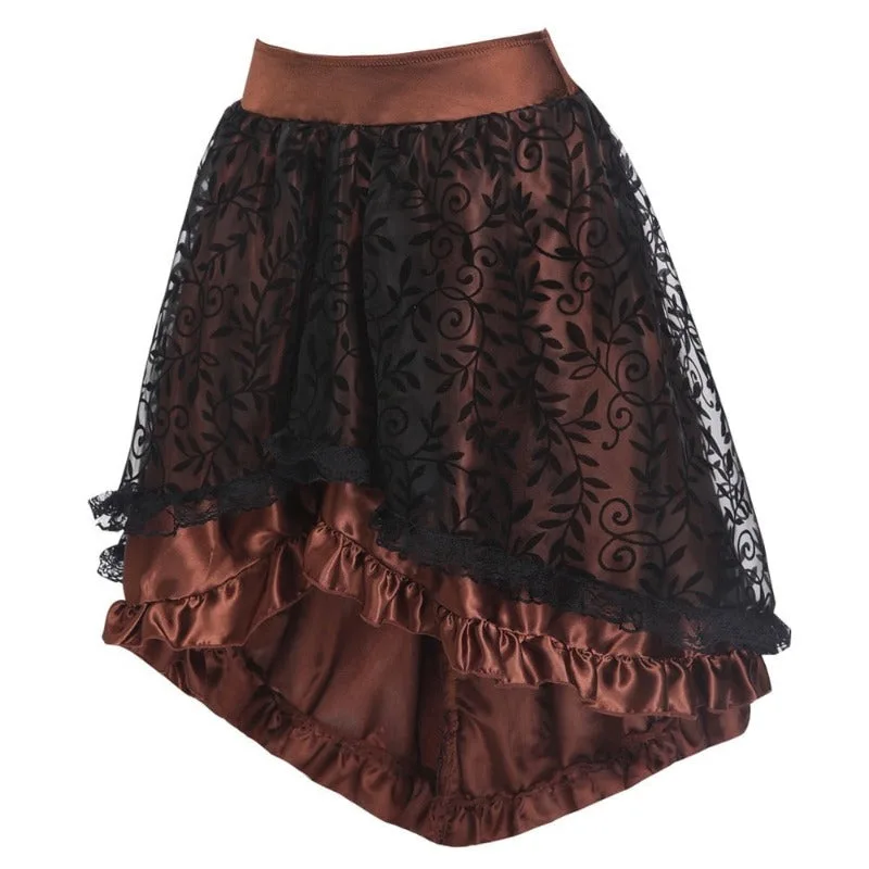 View 3 — Steampunk skirt — short brown