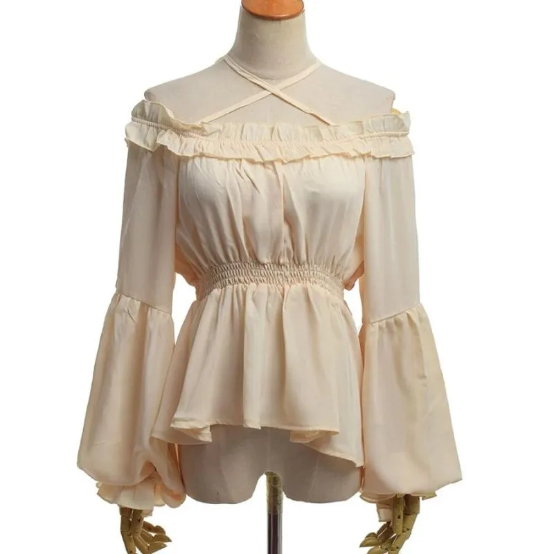 Women’s medieval steampunk shirt — sleeves flared Women’s medieval steampunk shirt — sleeves flared