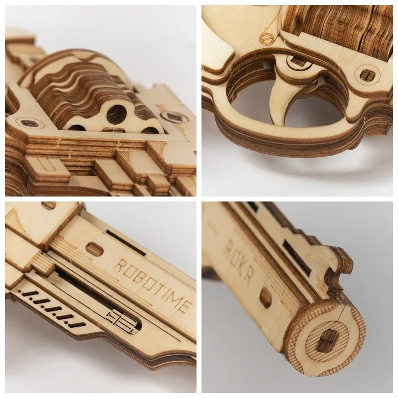 View 4 — Steampunk pistol model wood DIY