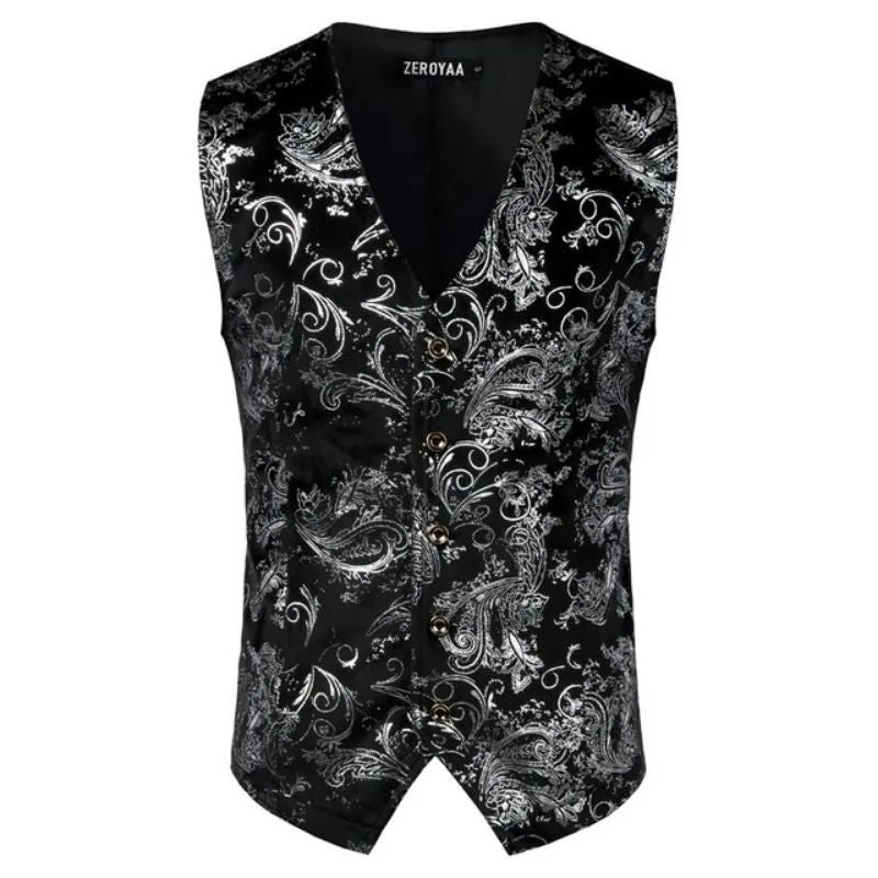 Men’s steampunk waistcoat — costume printed