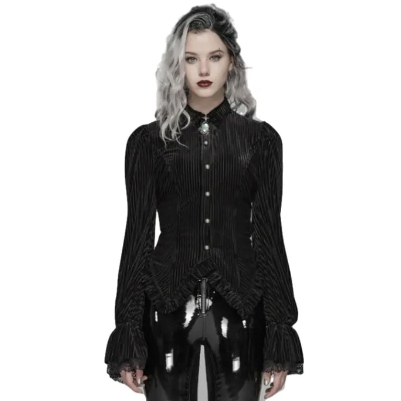 Women’s steampunk blouse — stripes