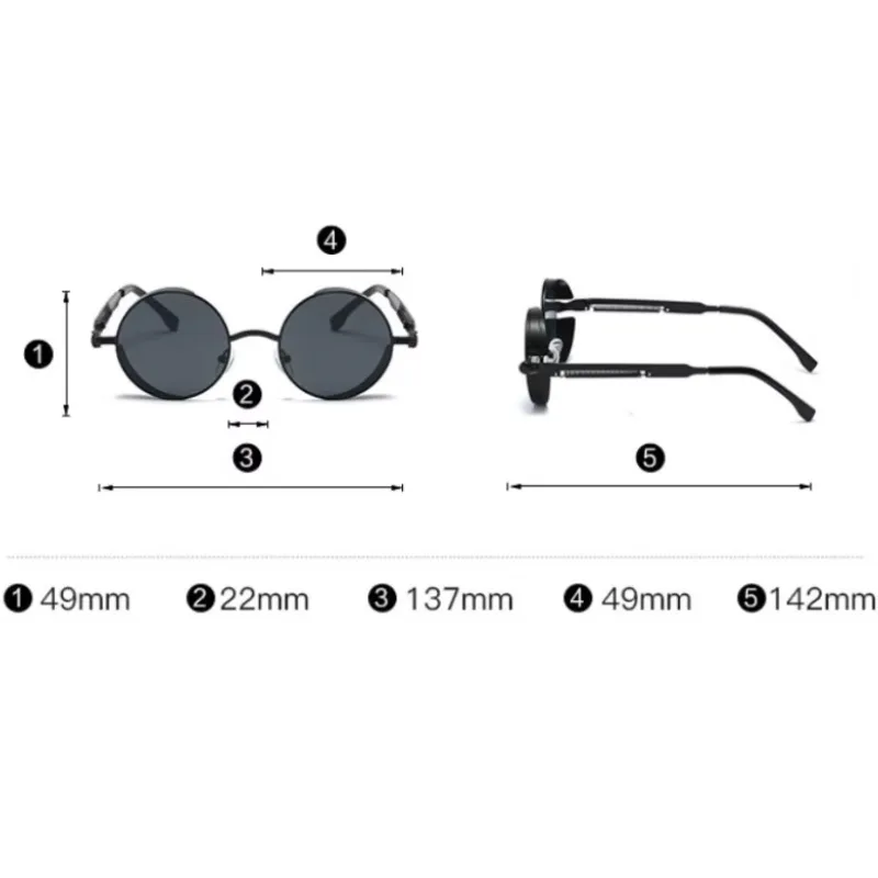View 3 — Vintage-style steampunk sunglasses