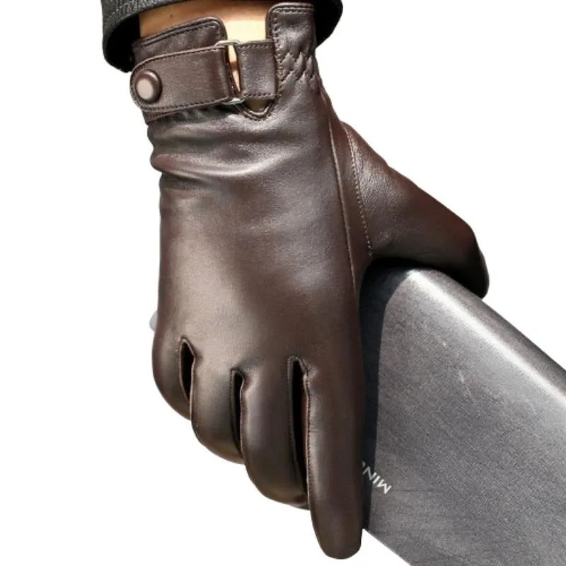 Men’s steampunk glove — leather brown