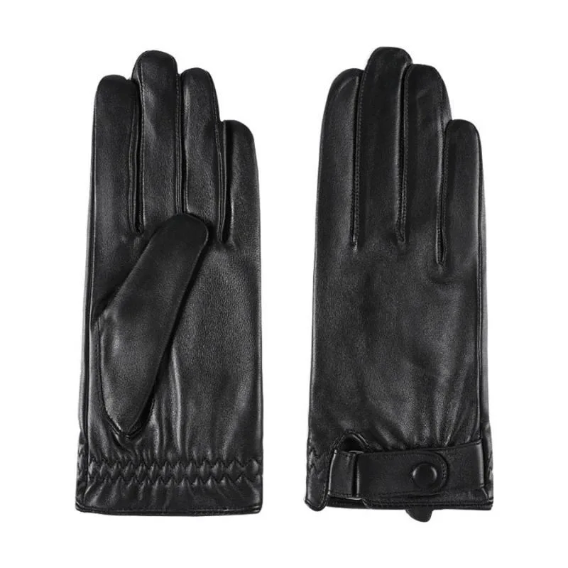 Men’s steampunk glove — leather black