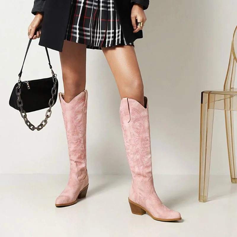 View 2 — Women’s steampunk boots — suede Western