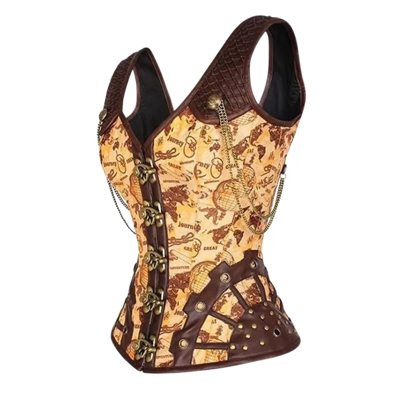 View 3 — Steampunk corset — gold-coloured
