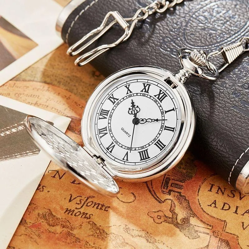 View 2 — Antique-style steampunk pocket watch — silver-coloured — Ref. 6597461409877