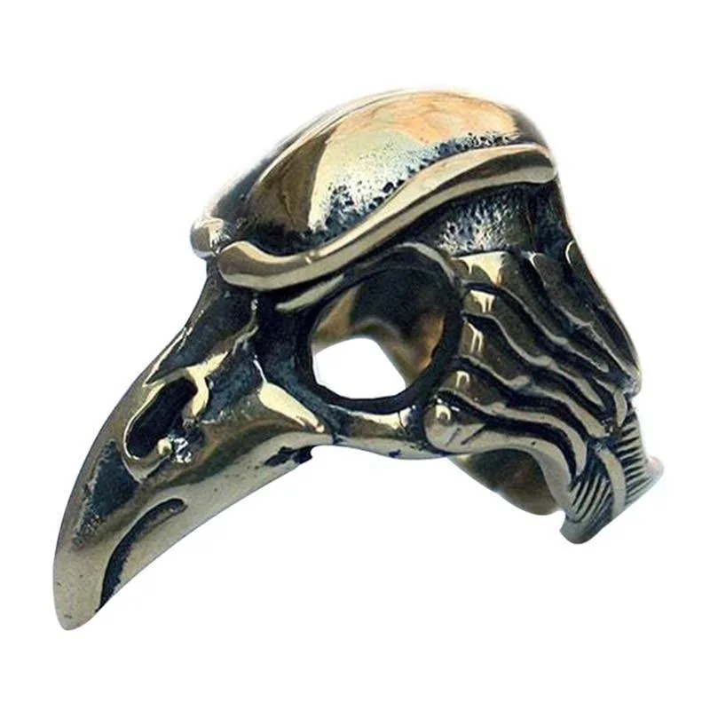 Steampunk ring — raven Bronze