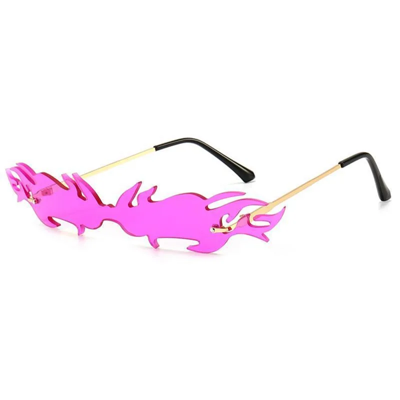 View 3 — Vintage-style steampunk sunglasses — fire