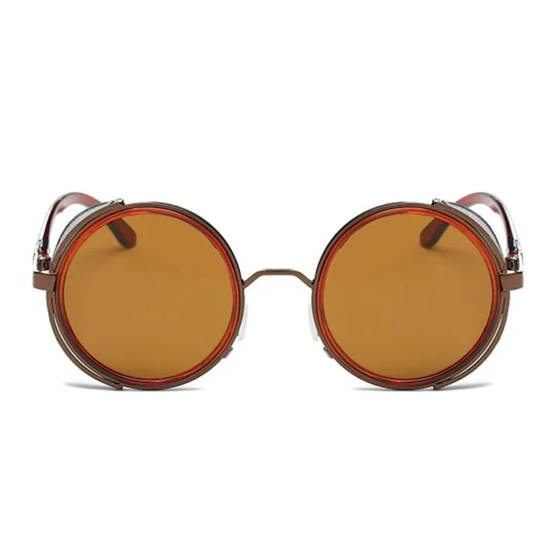 View 7 — Retro steampunk sunglasses — round