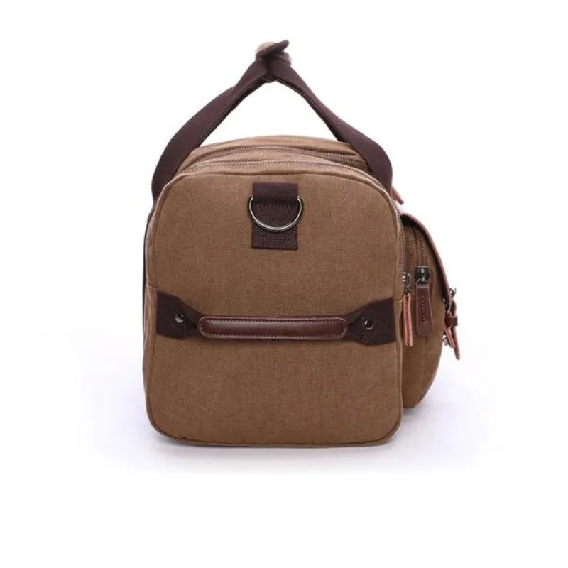 View 10 — Vintage-style steampunk bag — travel canvas