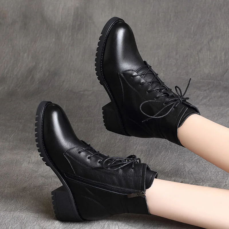 View 4 — Victorian steampunk ankle boots — faux leather