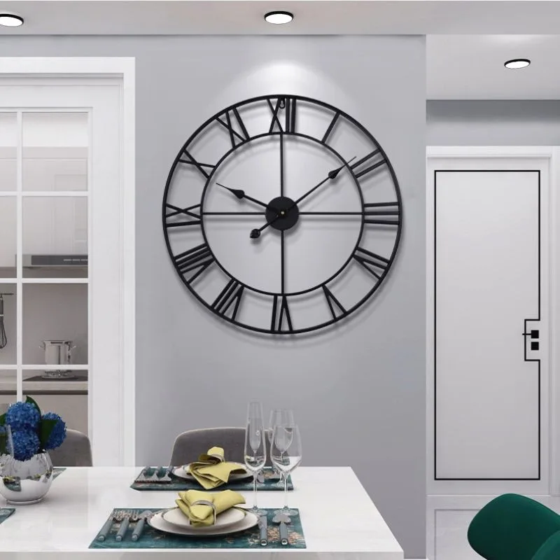 View 6 — Vintage-style steampunk clock — black