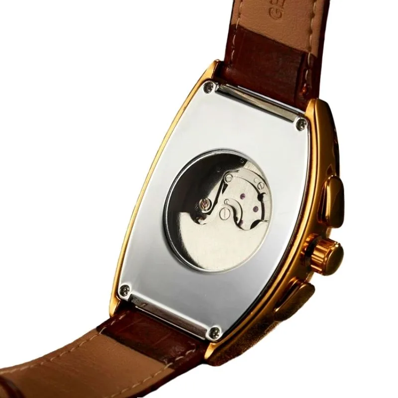 View 6 — Men’s vintage-style steampunk watch — rectangular