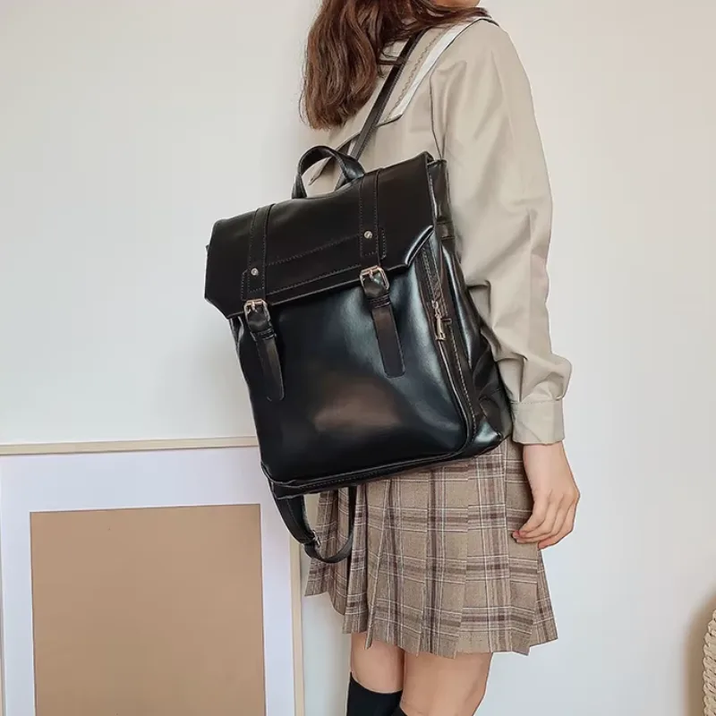View 9 — Women’s vintage-style steampunk backpack — PU