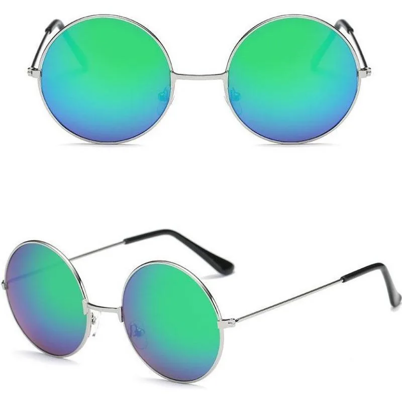 View 17 — Women’s vintage-style steampunk sunglasses — round