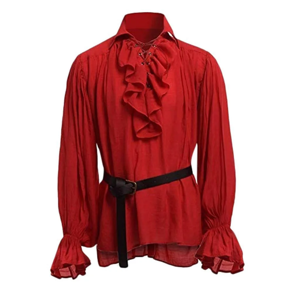 Men’s steampunk shirt — red