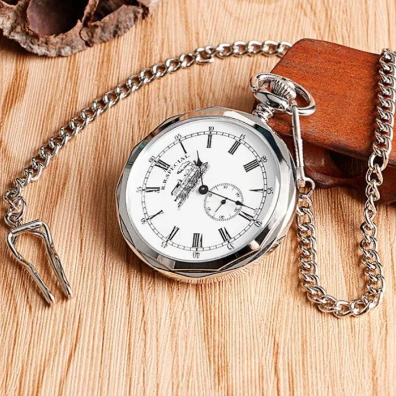 View 5 — Antique-style steampunk pocket watch — hunter