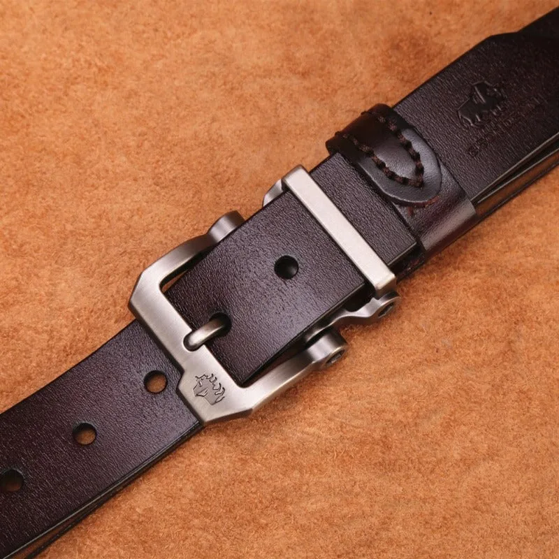 View 2 — Men’s steampunk belt — leather