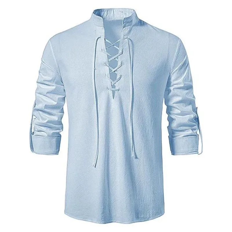 View 8 — Men’s steampunk shirt — collar lace
